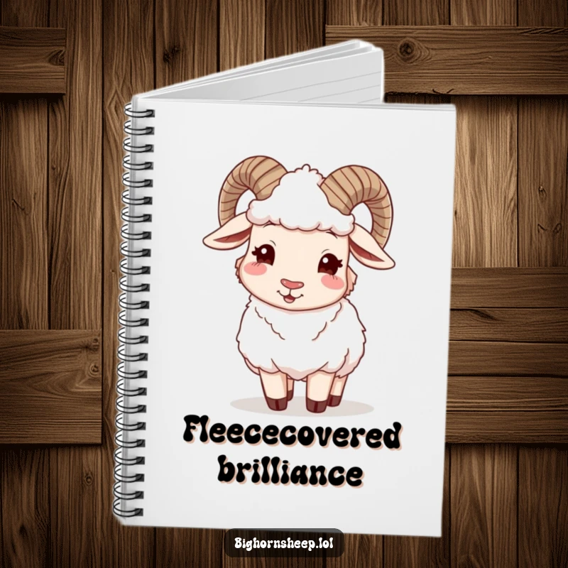 Funny Bighorn Sheep Notebook: Happy sheep winking while adjusting its woolly fleece, ideal for jotting down stylish and humorous ideas.