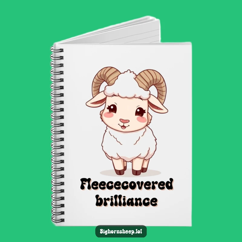 Funny Winking Bighorn Sheep Notebook - Jot Down Ideas with Cozy Style