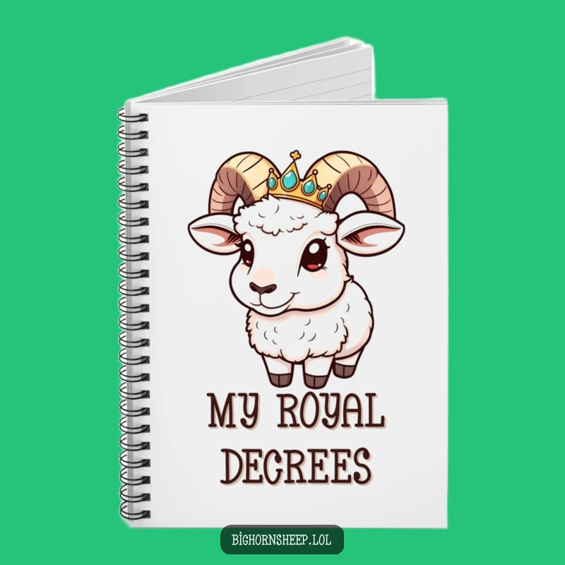 Funny Bighorn Sheep Crown Slide Notebook - Journal for Hilarious Ideas
