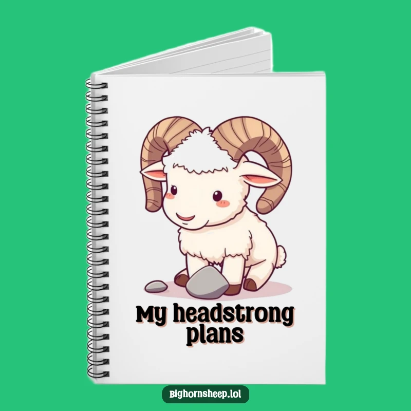 Funny Bighorn Sheep Notebook: Playful Pebble Journal - Gift Idea