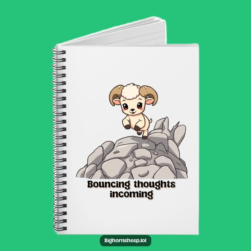 Funny Bouncing Bighorn Cub Notebook - Capture Ideas with Energetic Fun