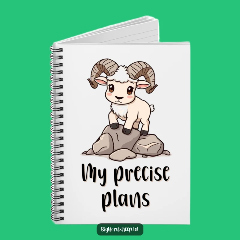 Funny Determined Bighorn Sheep Balancing Rocks Notebook - Journal of Ambitious Ideas