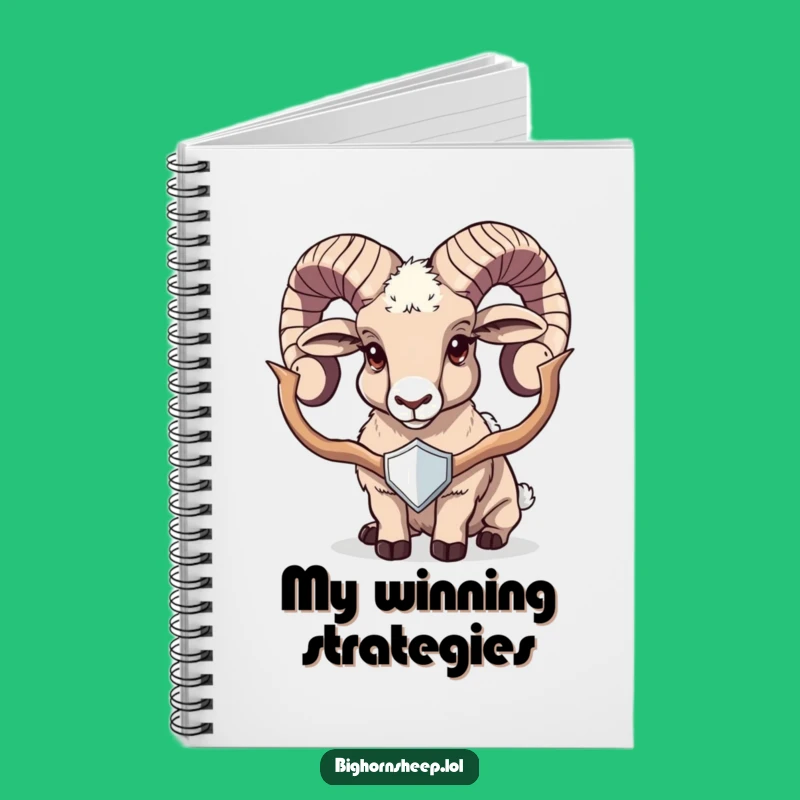 Funny Trophy Bighorn Sheep Notebook: Record Your Victories Hilariously!