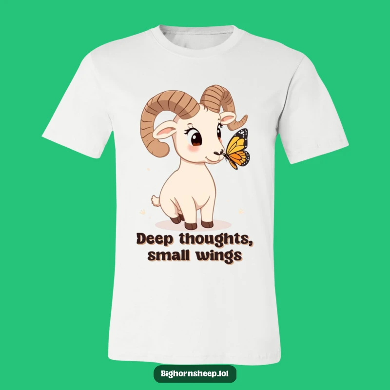 Funny Quizzical Bighorn Sheep T-Shirt - Curious & Comical Animal Tee!