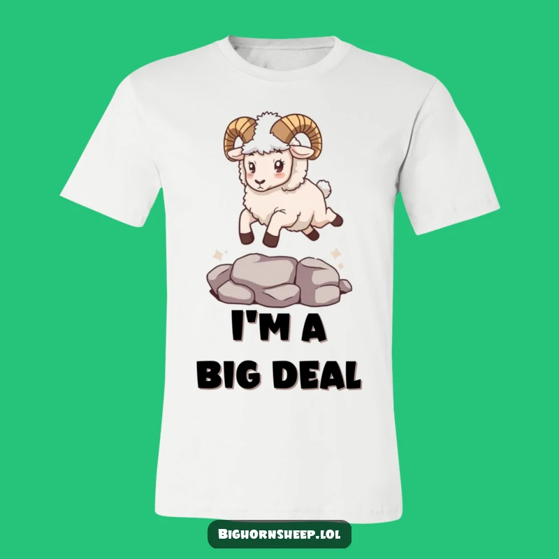 Funny Bighorn Sheep Cape Leaping Tee: Comical Outfit for Thrill Seekers