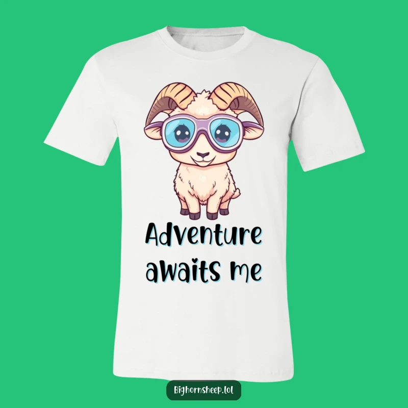 Funny Bighorn Sheep Goggles T-Shirt - Adventurous Explorer Humorous Apparel Gift