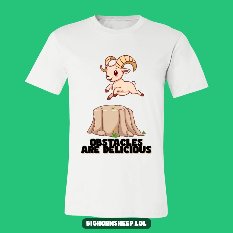 Funny Bighorn Sheep Leaping Canyon T-Shirt an Energetic Gift