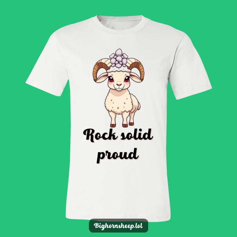 Funny Bighorn Sheep Pebble Crown T-Shirt: Wear Your Strength with Pride!