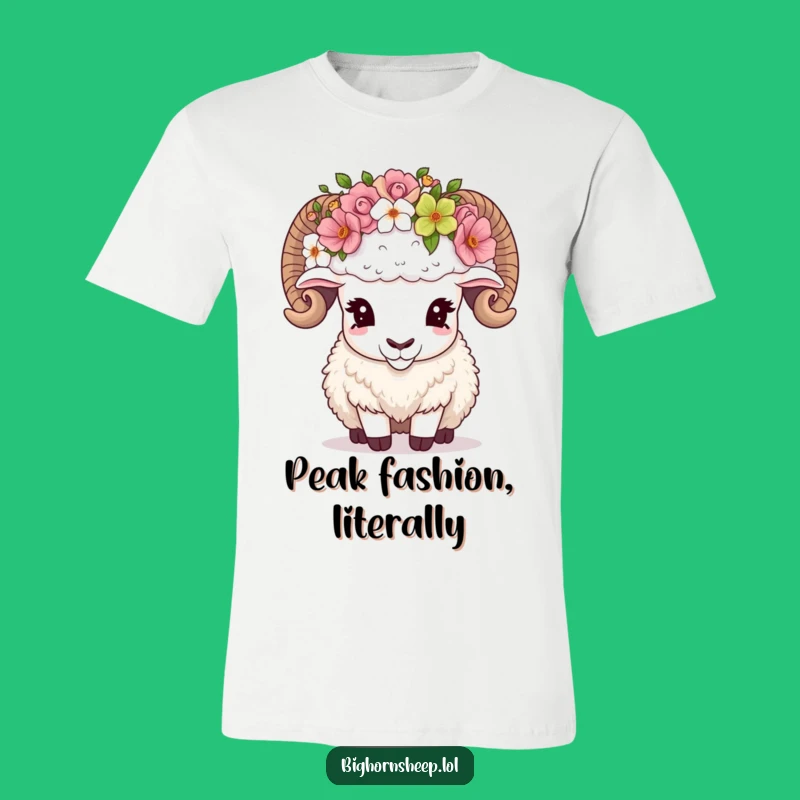 Funny Sheep T-Shirt: Oversized Crown Struggle, Mountain Humor Gift!