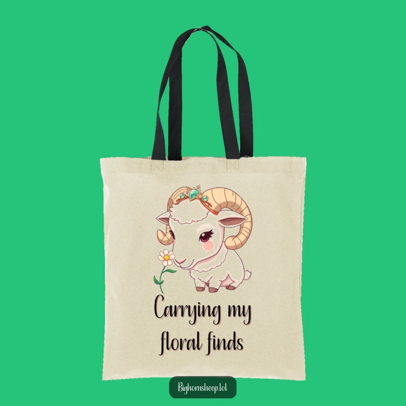 Funny Bighorn Sheep Headband Tote Bag: Carry Your Love for Nature