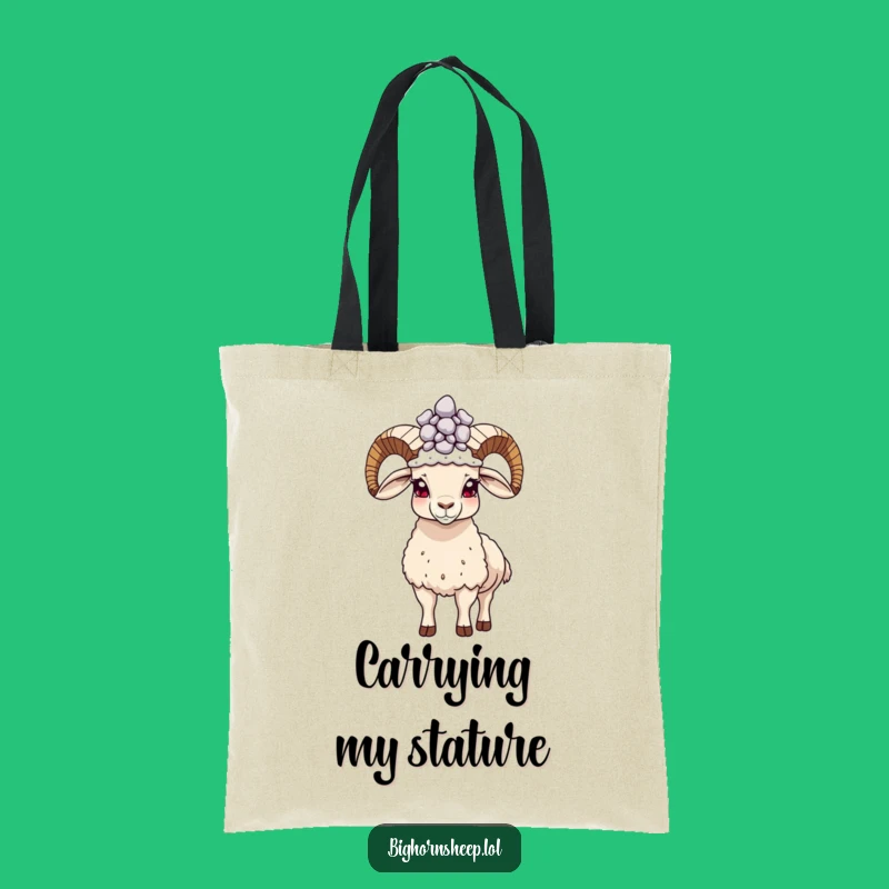 Funny Bighorn Sheep Pebble Crown Tote Bag: Carry Your Confidence!