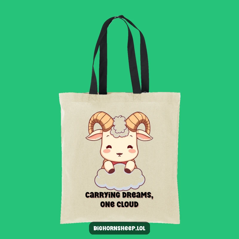 Funny Bighorn Sheep Cloud Headbutt Tote Bag - Chic & Hilarious Shopping Companion