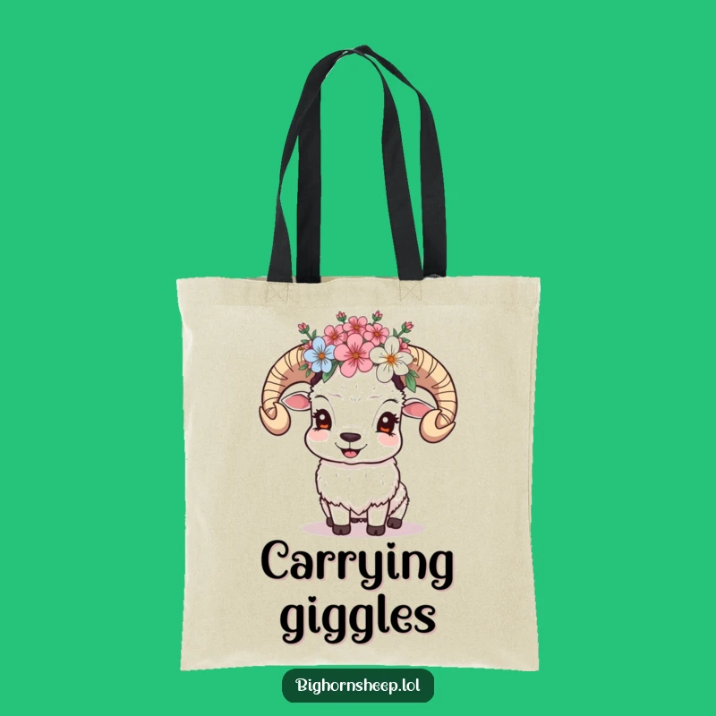 Funny Giggling Sheep Tote Bag: Stylish Carryall for Joyful Adventures!