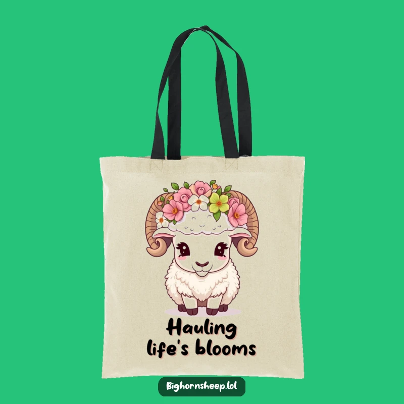 Funny Tote Bag: Sheep & Oversized Crown, Carry Your Laughs, Funny Gift!