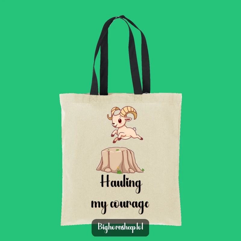 Funny Bighorn Sheep Leaping Canyon Tote Bag an Active Gift